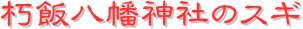 ページタイトル：朽飯八幡神社のスギ