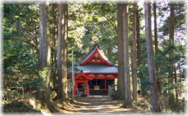 画像:本栖山神社参道