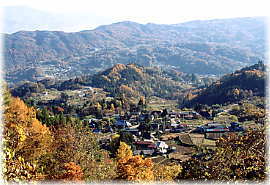 画像:赤岩のトチ付近の山里